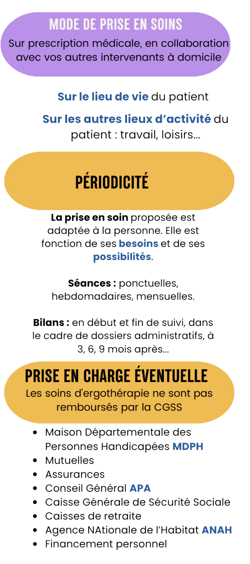 Mode de prise en soins en ergothérapie